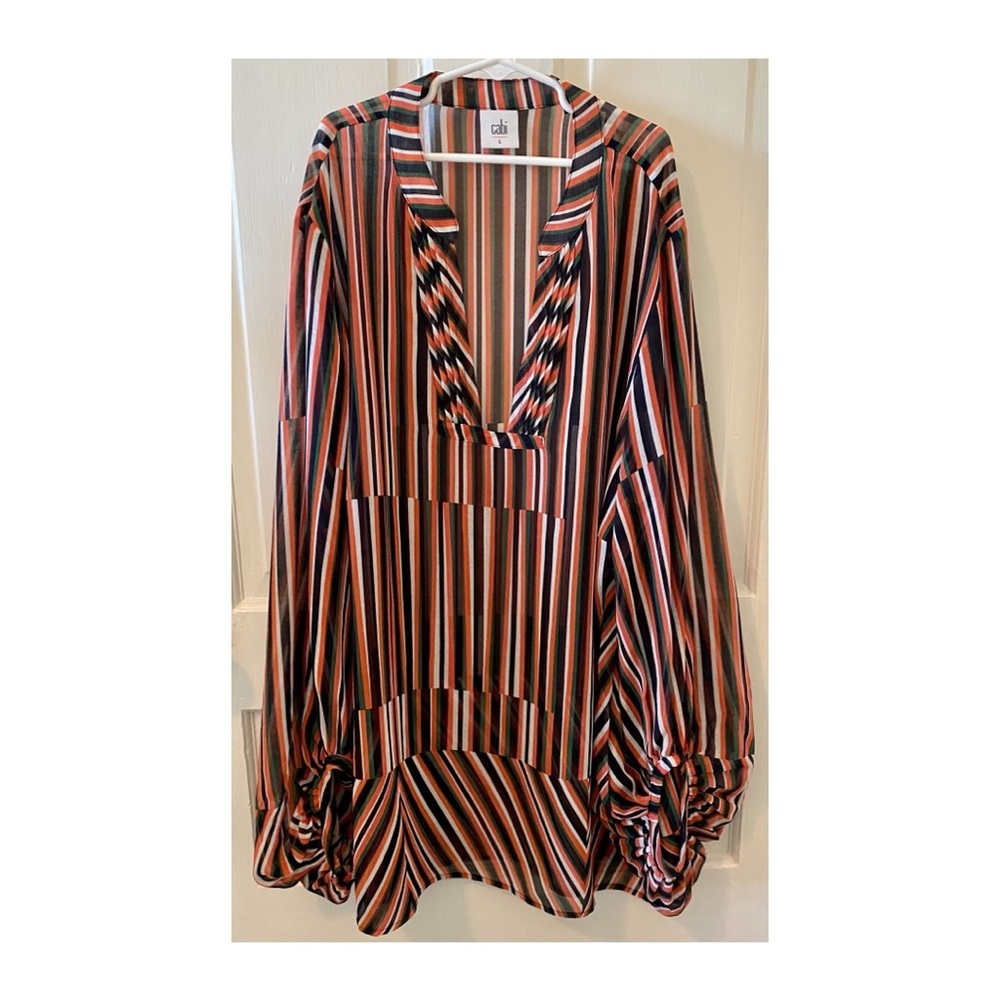 NEW Cabi Ultimate Stripe Blouse Top, Large